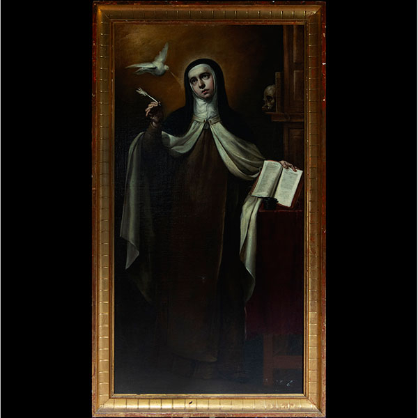 ALONSO CANO (Granada, 1601 - ibídem, 1667) - Santa Teresa Recibiendo al Espíritu Santo, siglo XVII. 