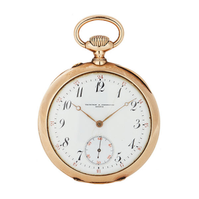 Reloj VACHERON &amp; CONSTANTIN de bolsillo lepine. En oro 14K, ppíos. s.XX