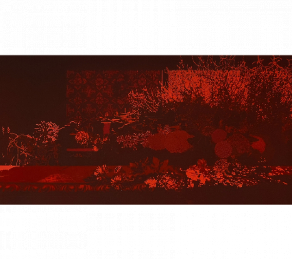 JAVIER GARCERÁ (Sagunto, 1967)  S/T (de la serie "Dejarse quieto flotar"), 2022   Temple acrílico sobre seda. 