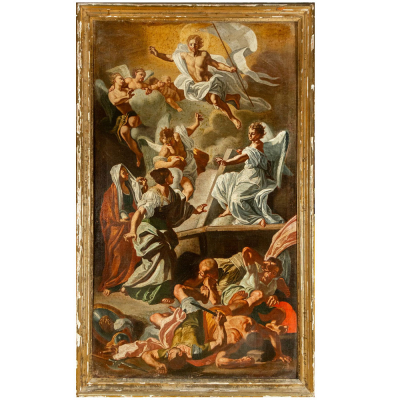 Escuela Italiana del siglo XVIII, atribuido a Francesco Solimena &quot;Resurrección de Cristo&quot;.  