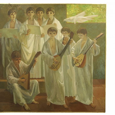 Ricardo Llorens Cifre (1926), "Ni&ntilde;os de la paz", 1966. 