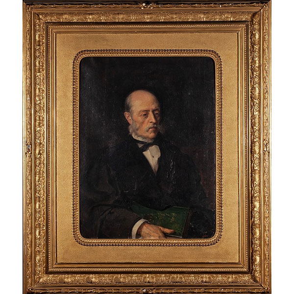 Escuela española S.XIX "Retrato de Don Laureano Figuerola Ballester"