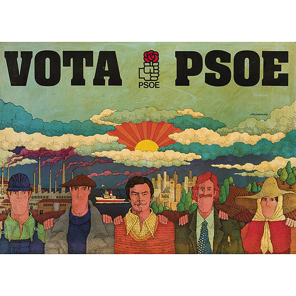 SÁNCHEZ, JOSÉ RAMÓN (1936)   "Vota PSOE (1977)". Cartel utilizado por Felipe González en la campaña electoral de 1977.