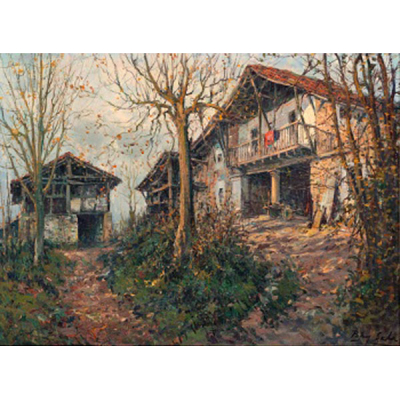 JUAN  BAY&Oacute;N SALADO "BAY-SALA"  (Logro&ntilde;o 1913 - Bilbao 1995) "Caser&iacute;o Durangues, Guyuria "