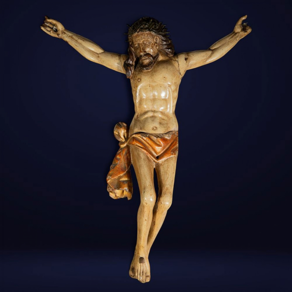 Nao de Manila - Excepcional y Único Cristo primitivo colonial filipino a tamaño real del siglo XVI.