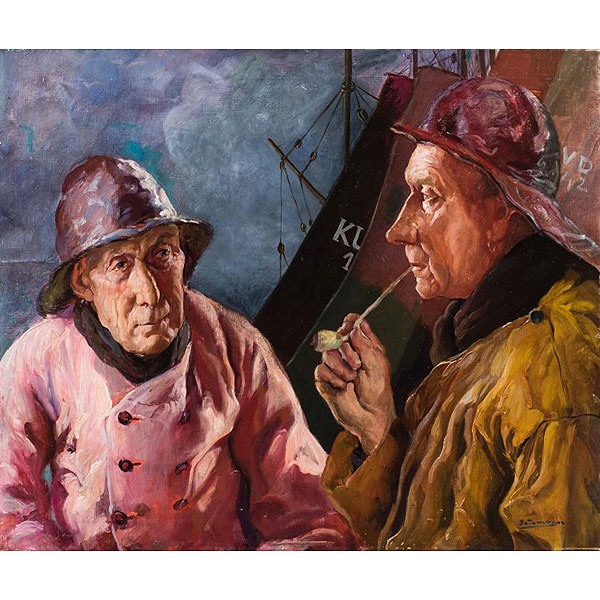 Fernando Álvarez de Sotomayor (1875 - 1960).   "Viejos marineros". 