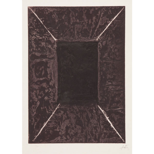 Antoni Tàpies "La Porta" (1969). Técnica: Carborundum. Edición: 34/ 75 ejemplares. 