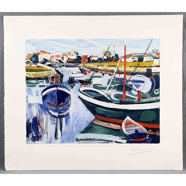 MENCHU GAL "Puente viejo de Fuenterrab&iacute;a".