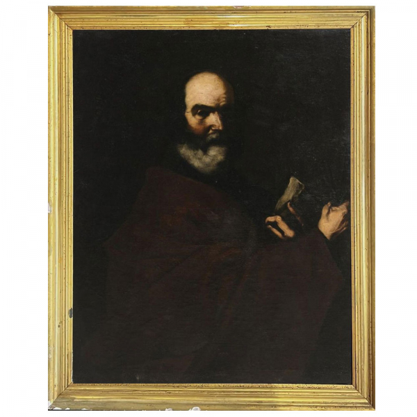 "San Pedro" Círculo de Jusepe de Ribera. Escuela Española. Siglo XVII.    Óleo sobre lienzo