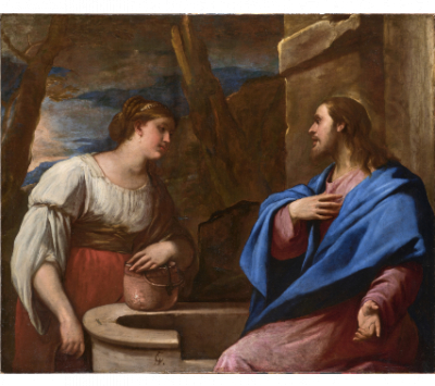 LUCA GIORDANO (Nápoles, 1634-1705)  Cristo y la samaritana junto al pozo 