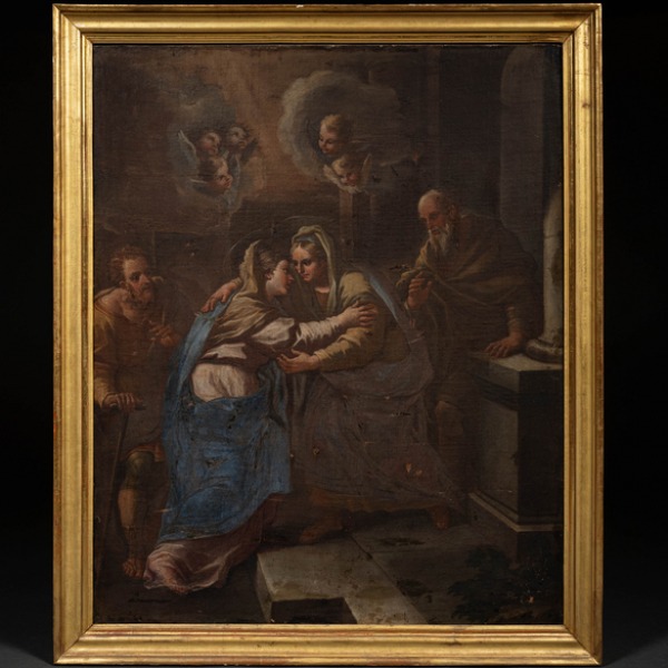 "La visitación"  Escuela Española del siglo XVIII