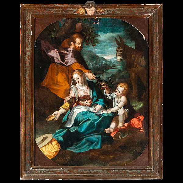 Seguidor de FEDERICO BAROCCI (Urbino, 1528-1612) - Madonna de las cerezas.