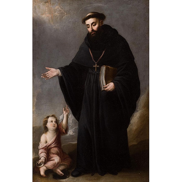 Francisco Meneses Osorio.  &quot;Santo con Niño&quot;. 