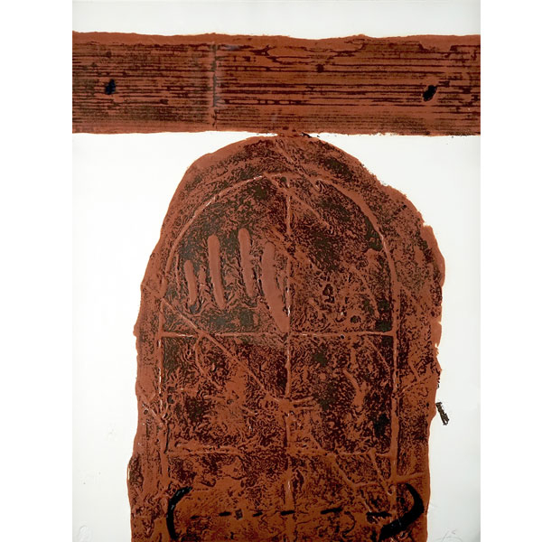 Antoni Tàpies "Porta Marró" (1972). Aguafuerte con Carborundo 