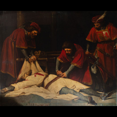 &quot;La Muerte del Duque de Alba&quot; Rodríguez Losada Escuela española siglos XIX-XX