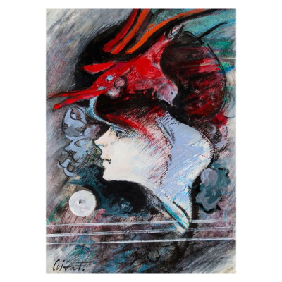 Modest Cuixart (Barcelona, 1925-Palam&oacute;s, Girona, 2007) Beta. T&eacute;cnica mixta sobre papel adherido a tabla.