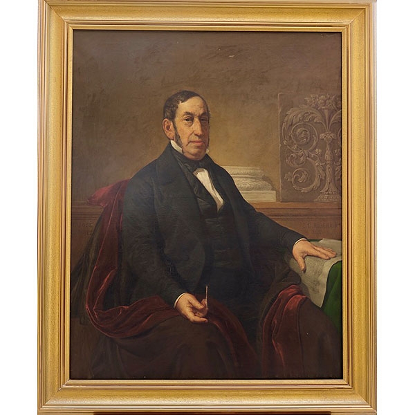 Carlos Luis de Ribera y Fieve (Roma 1815 - Madrid 1891) "Retrato de Caballero"